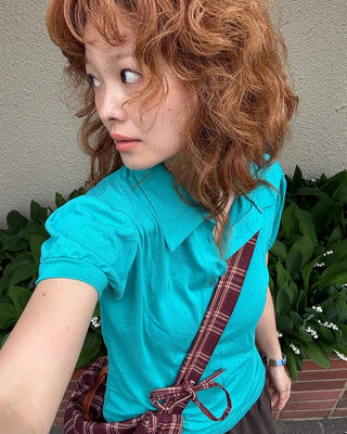 Checked Ribbon Shoulder Bag