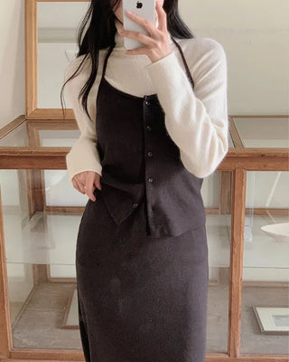 Knit camisole & knit skirt set
