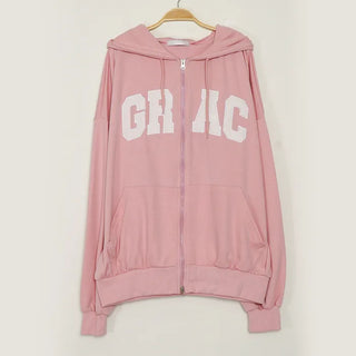 Loose-fit stitched hoodie