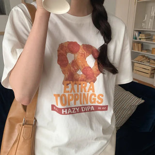 Lettering Oversized Short-Sleeve T-Shirt (2c)