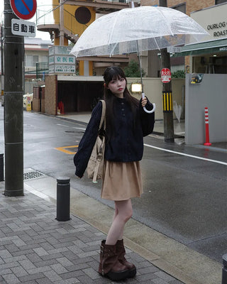 String flared mini skirt