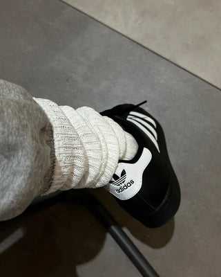 Loose long ribbed socks