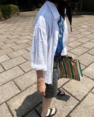 Seersucker check shirt