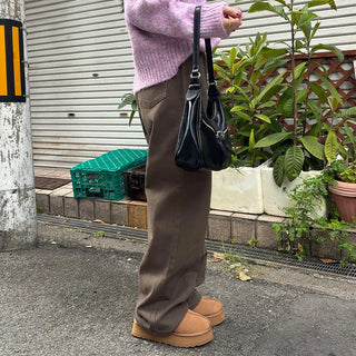 Cotton wide-leg pants