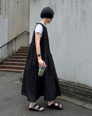 Embossed long dress