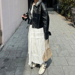 Frilled tiered skirt