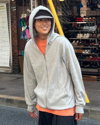 Unisex Loose Basic Zip Hoodie