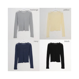 See-through modal long-sleeved T-shirt
