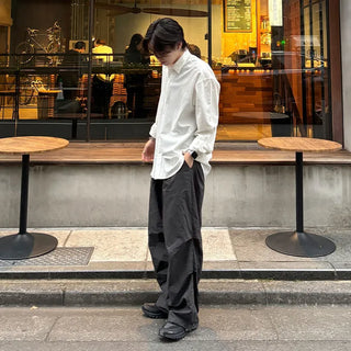(Unisex) Wide Fit Pintuck Pants