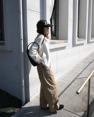 Side panel cotton pants