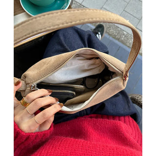 Suede tote bag