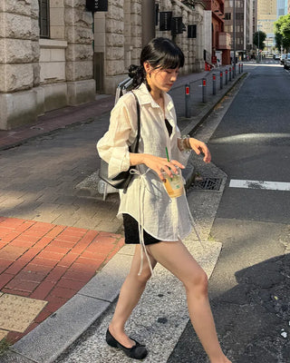 Tie Ribbon Oversized Shirt