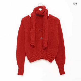 Tie-set cardigan