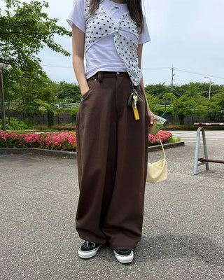Belt loop wide sweatpants