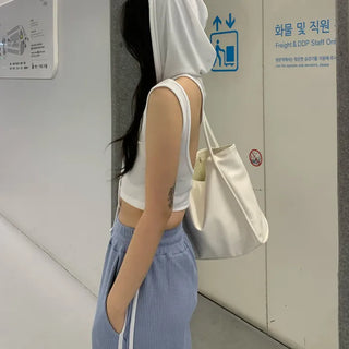 Leather Big Shoulder Bag