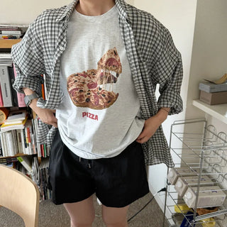 Checked sheer shirt