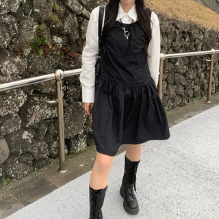 Layered Shirring Dress