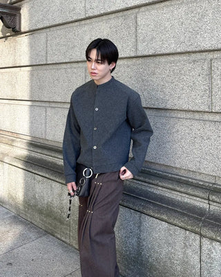 Wool blouson jacket