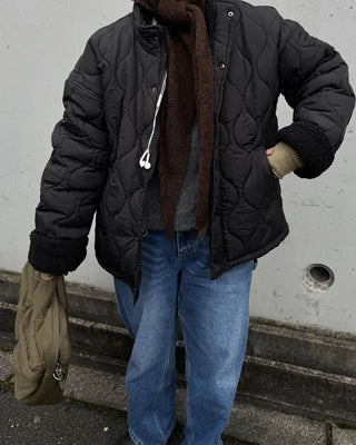 Wave quilted jacket