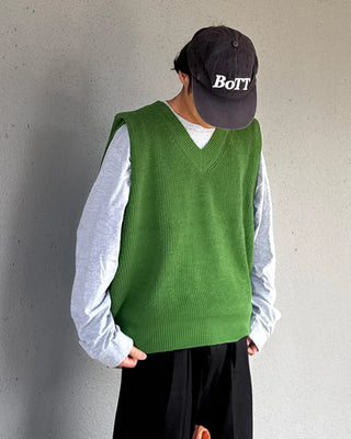 Rib-knit vest