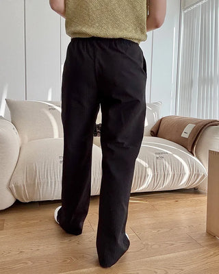 Seersucker Stripe Banding Pants