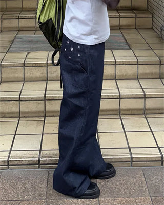 (Unisex) Pocket Star Denim Pants