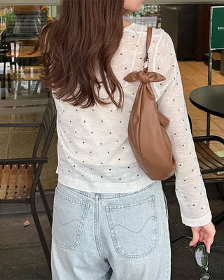 See-through polka dot summer cardigan