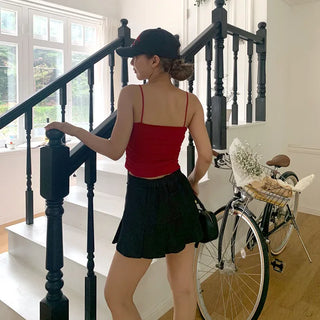 Camisole with shirred cups