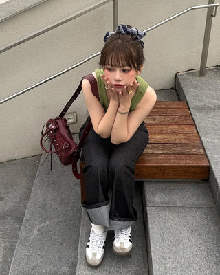 Checkered scrunchie