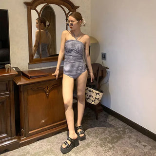 2-way check monokini