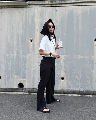 [8th Re-release] [BEST 50] [6th Re-release] (ORIGINAL) Line Cotton Scarf (black)