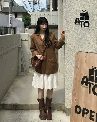 String Gathered Midi Skirt