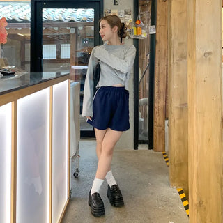 Side Button Long Sleeve T-Shirt