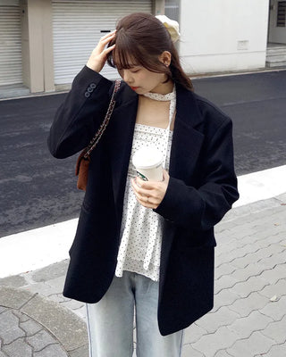 Scarf set with polka dot design sleeveless top