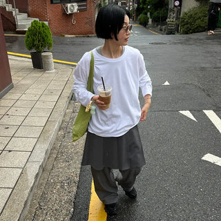 Round Boxy Long-Sleeve T-Shirt