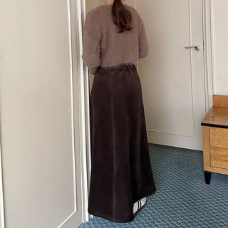 Banded long skirt