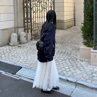 Chiffon flared skirt