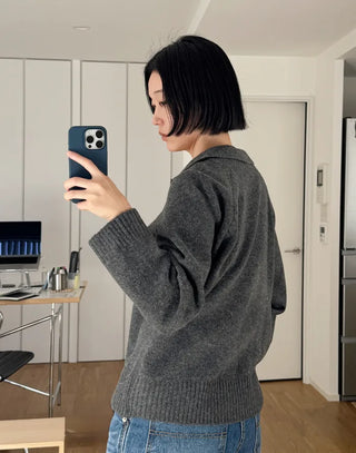 Modern Color Half-Zip Sweater