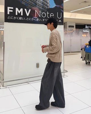 Cable knit sweater