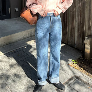 Heart Point Denim Pants