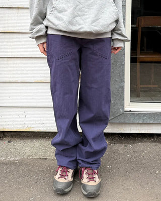Herringbone wide cotton pants