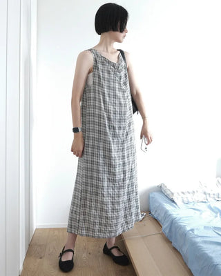 Drape neck long dress