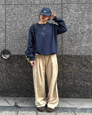 (Unisex) Pintuck Wide Pants