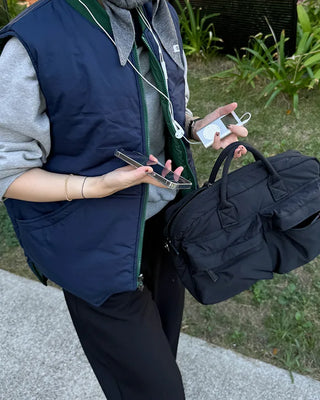[7th Re-release] (ORIGINAL) Middle Multi-Pocket Crossbody Bag (black)