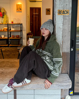 Nordic knit hoodie