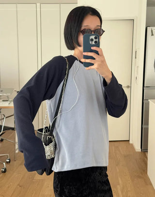 Waffle Raglan Long-Sleeve T-Shirt