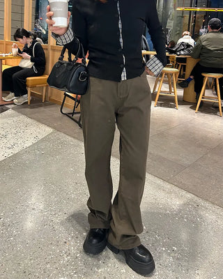 Cotton wide-leg pants