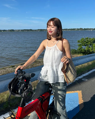 Frilled hem chiffon blouse