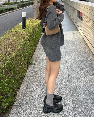 Double-zip hoodie and shorts set
