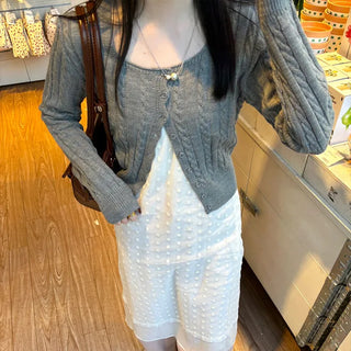 Cable knit cardigan